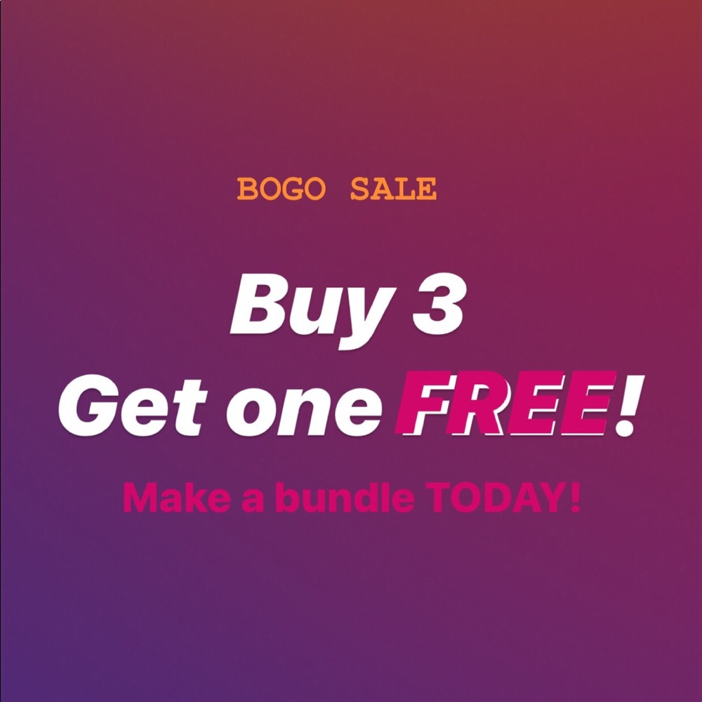 ❗️BOGO SALE❗️Buy 3 get one FREE! *Read description